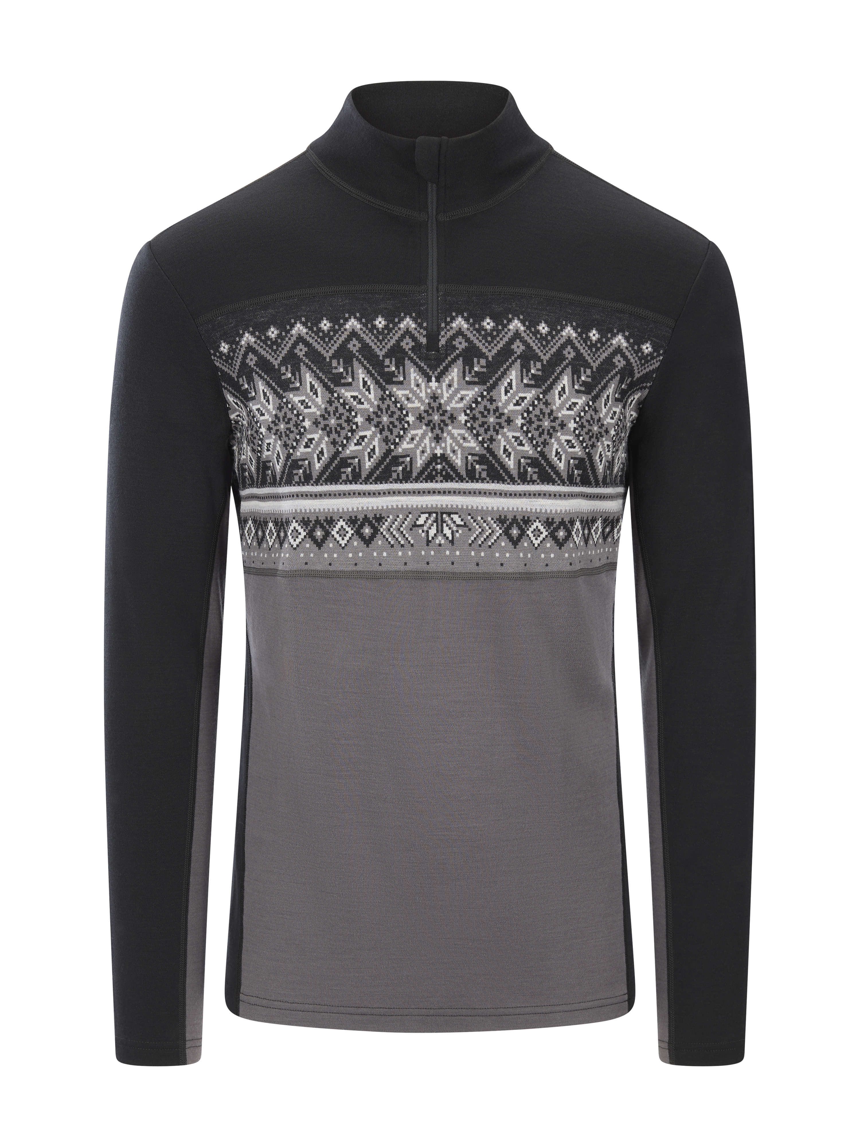 Vail Men's Half Zip Baselayer Black Dark Grey