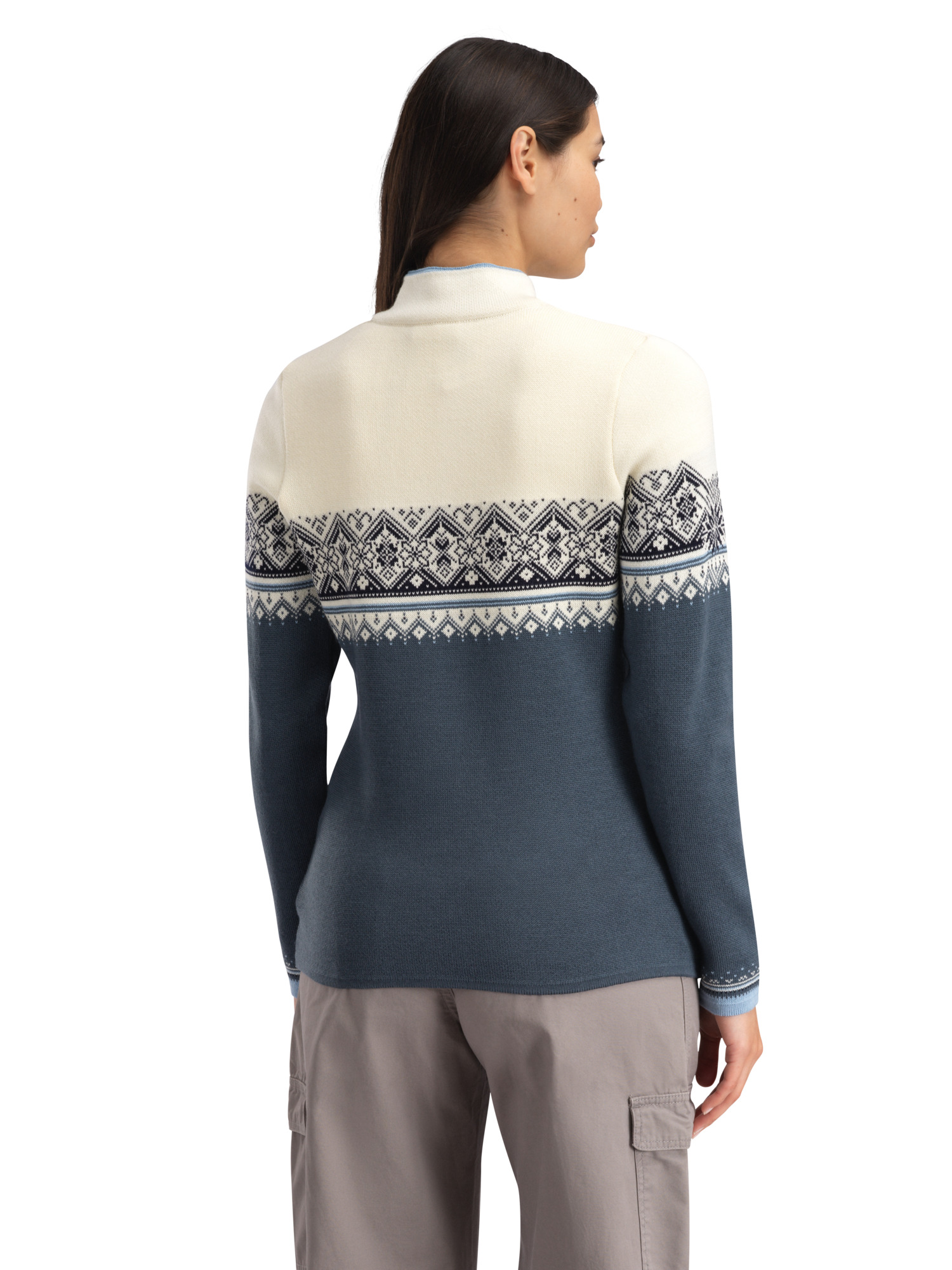 Moritz Women’s Sweater - Merino Wool Steel Offwhite Marine