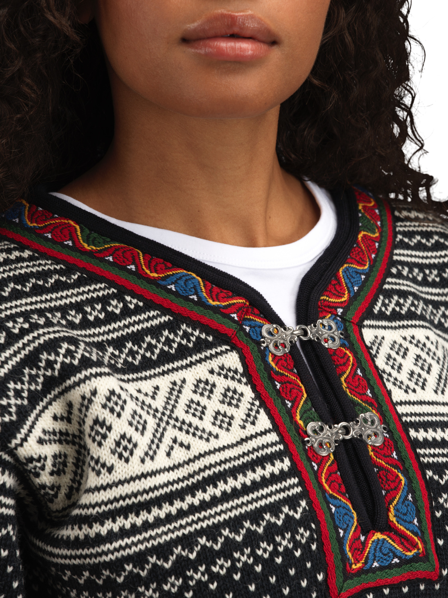 Setesdal Lusekofte Sweater - Norwegian Wool Black Offwhite