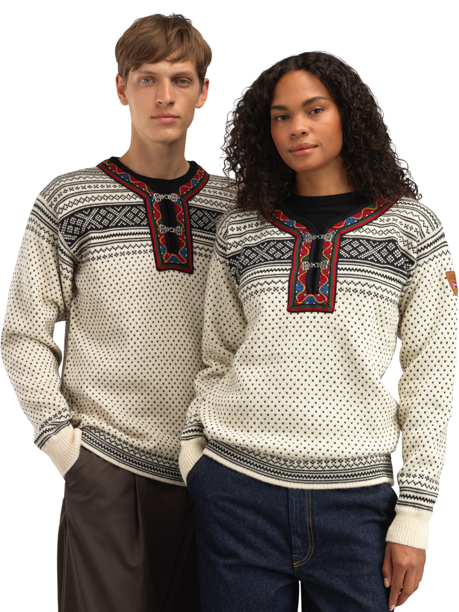 Setesdal Lusekofte Sweater - Norwegian Wool Offwhite Black