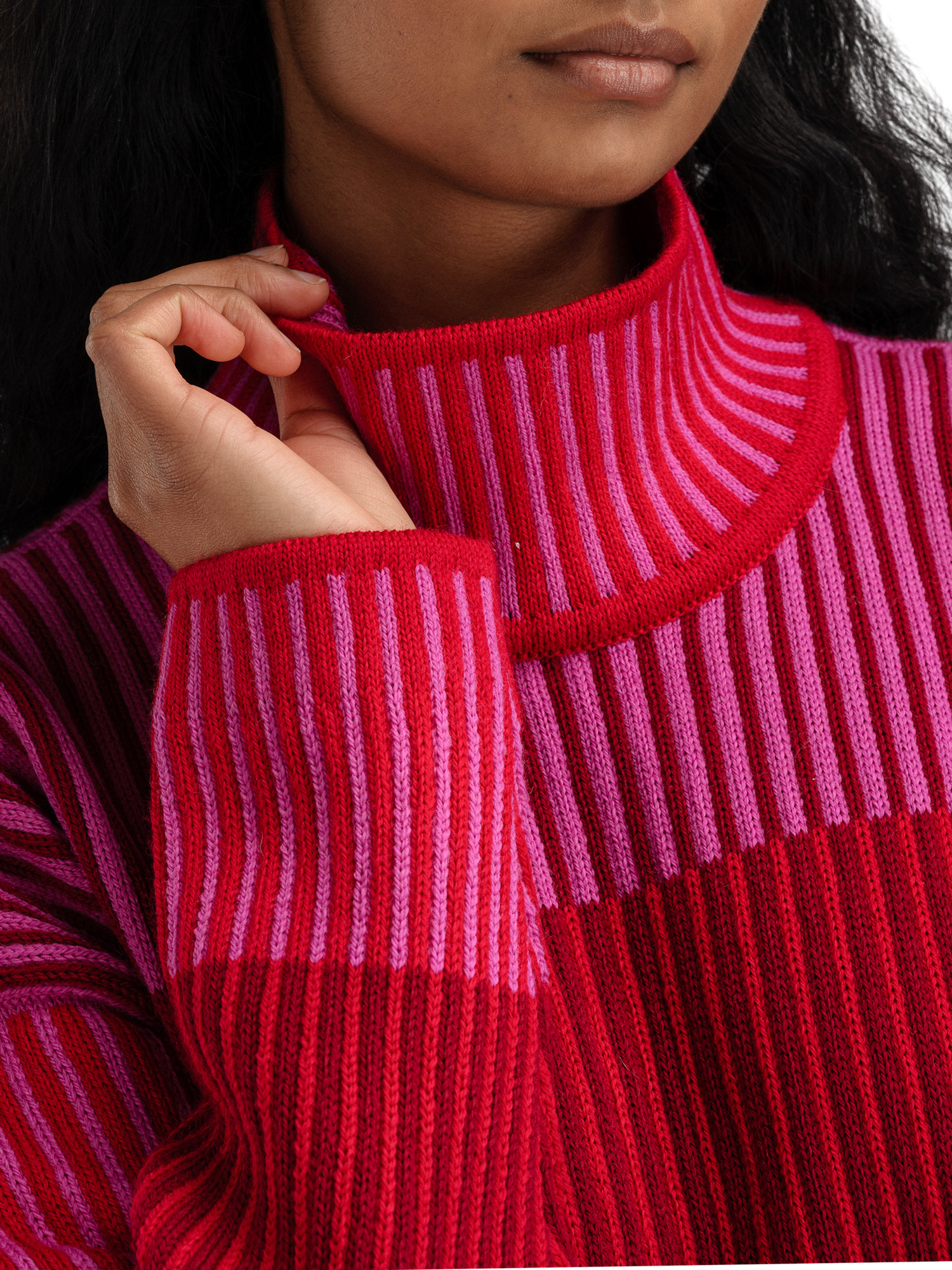 Skarstind women's sweater Raspberry Roseviolet Red