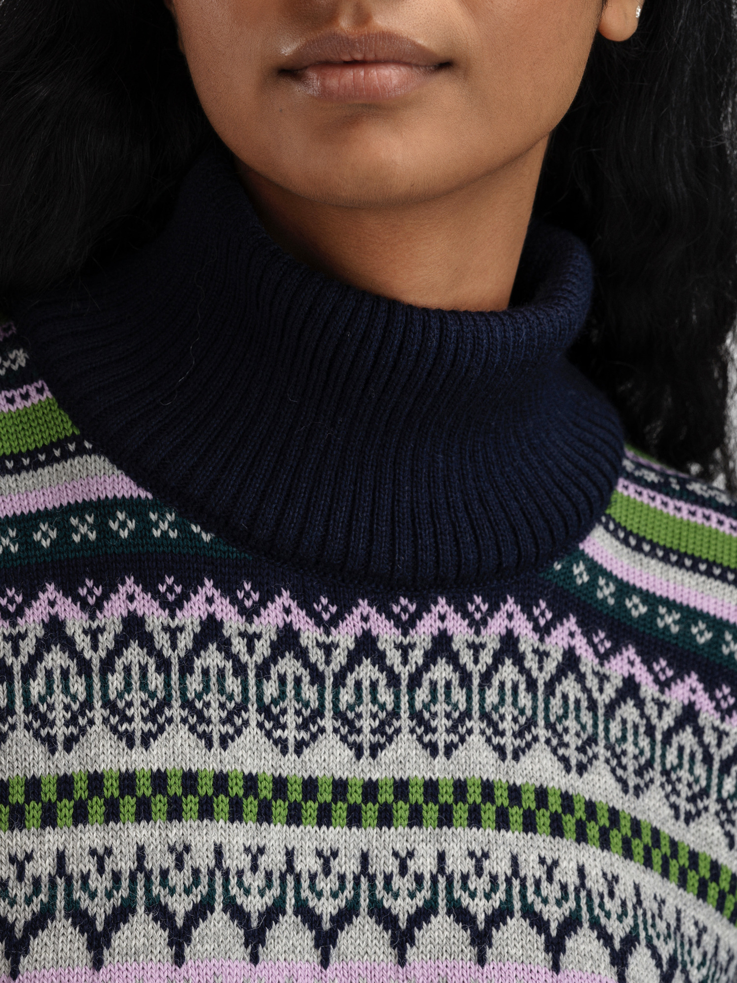 Utsira Women's Sweater Marine Pinegreen Lightcharcoal